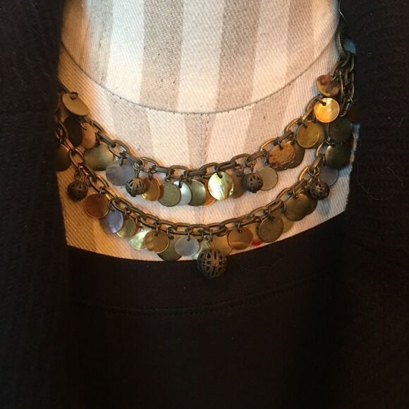 SMALL COIN Metal Double Strand Adjustable Necklace - Picture 2 of 9